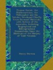 Thomas Hariot, the Mathematician, the Philosopher and the Scholar